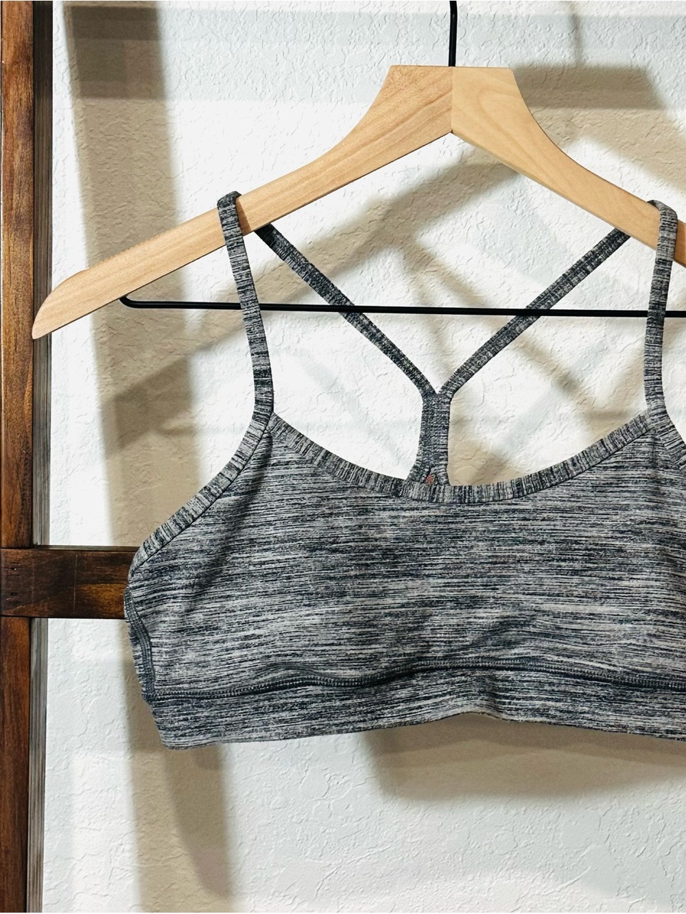 Lululemon Flow Y Heather Gray Sports Bra 6